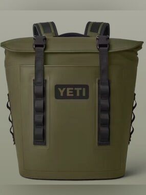 Yeti Olive Green Backpack Cooler with Black Straps